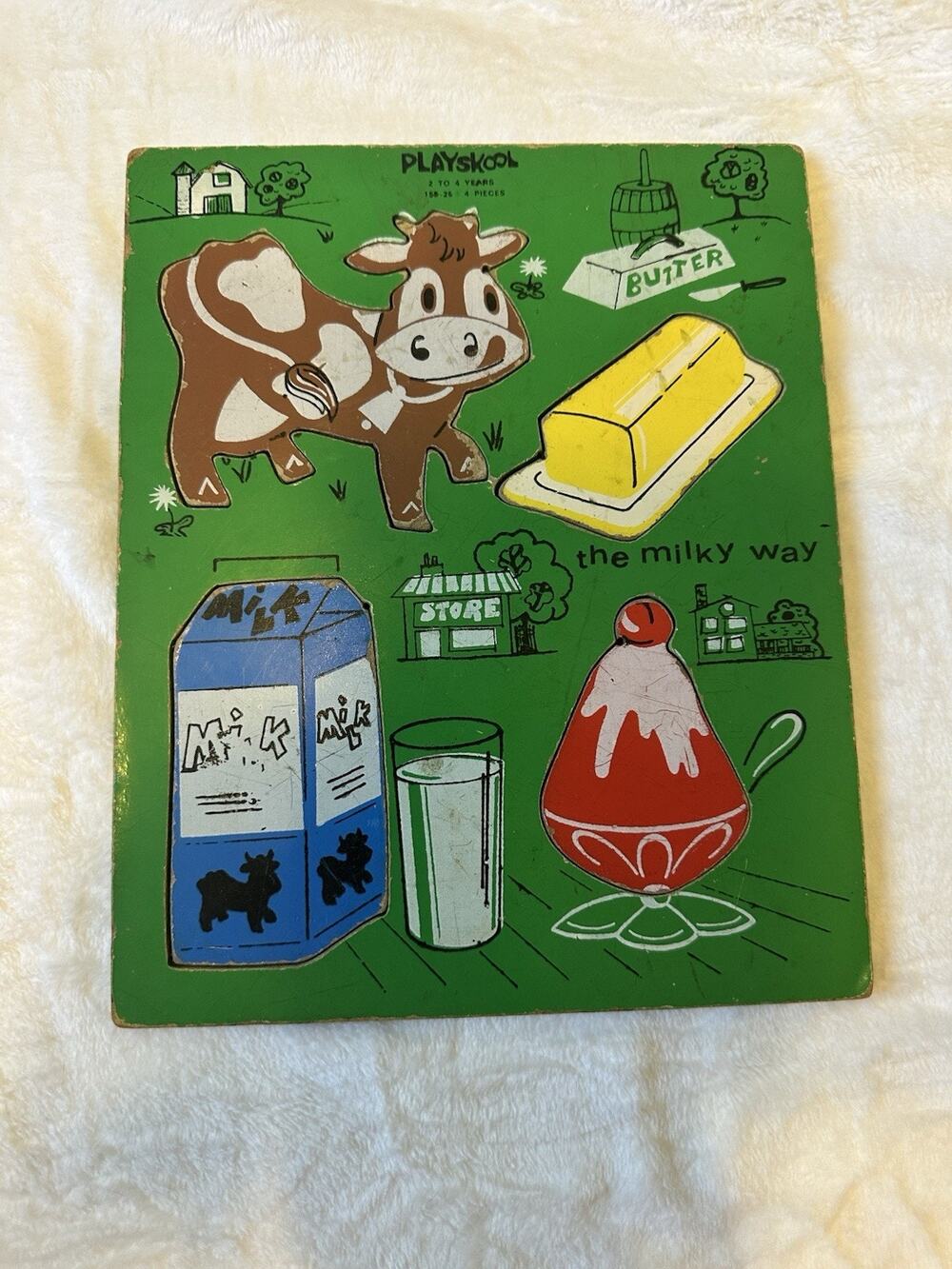 vintage playskool wooden puzzle